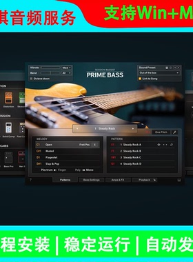 Session Bassist Prime Bass KONTAKT经典节奏贝司节奏LOOP音色