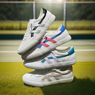 双星透气平底圆头小白鞋板鞋