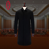 鼎铜超长款 羊毛大衣男过膝冬季 加厚羊绒商务轻奢中年高端毛呢外套