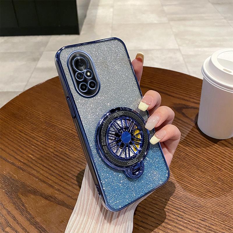 适用华为nova8手机壳新款闪粉时尚软壳适用华为nova8Pro高端旋转