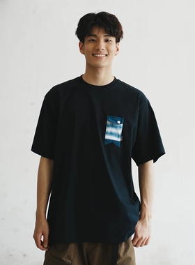 adlib高端短袖t恤男士夏季2024潮牌男女休闲扎染鲤鱼旗ZT1453