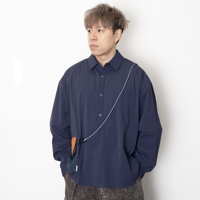 adlib香港 港风绳索连袋设计感衬衫流行休闲长袖衬衫 ST478