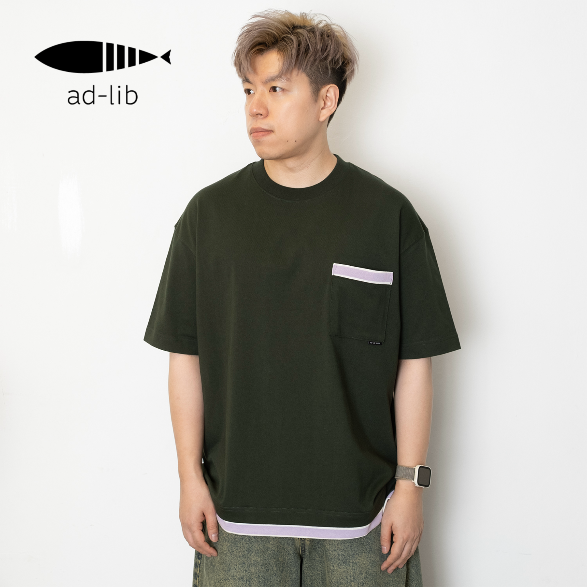 adlib香港 淘宝限定款 仿兩件层次设计感纯棉短袖 ZT1783