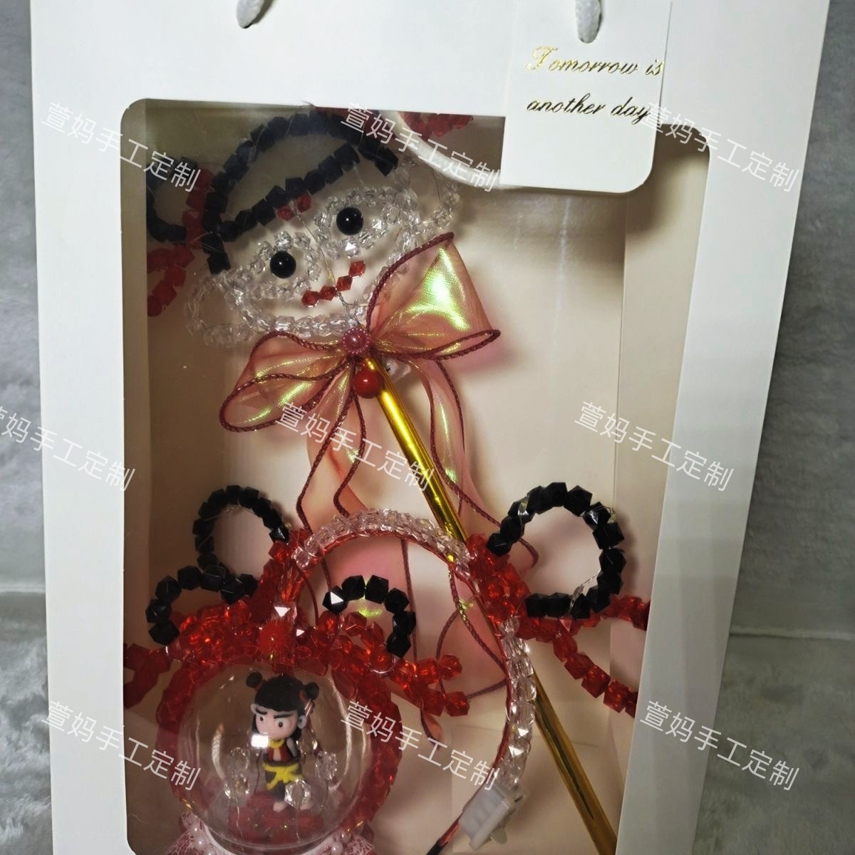 成品套盒手工制作儿童生日礼物哪吒魔童闹海魔法棒发箍小夜灯包邮