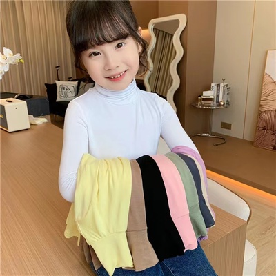 高领莫代尔长袖抗菌打底衫纯色