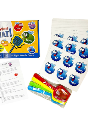 220个高频词sight words苍蝇拍单词游戏儿童拼单词桌游