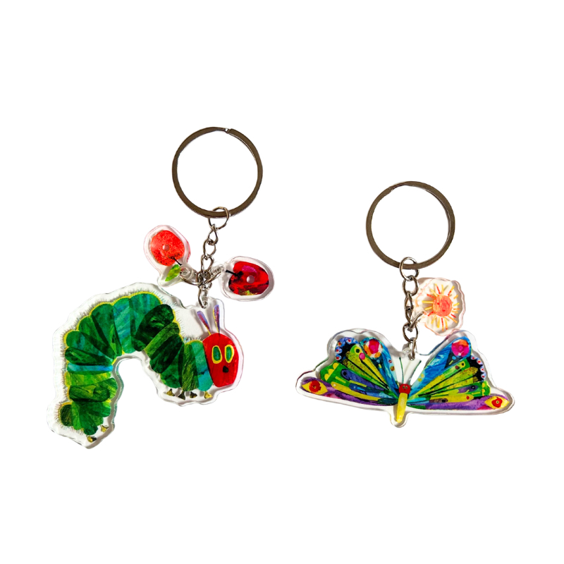 好饿的毛毛虫亚克力钥匙扣绘本周边挂件书包挂饰小学生奖励礼物