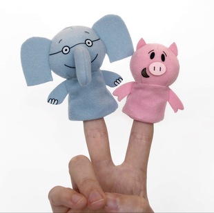 小猪小象elephant piggie手指偶绘本周边 and