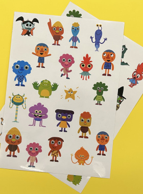 super simple songs卡通人物形象贴纸