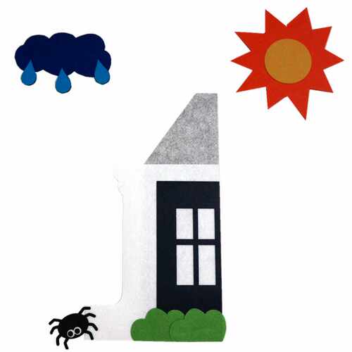 Itsy Bitsy Spider故事歌曲毛毡布教具绘本故事拓展