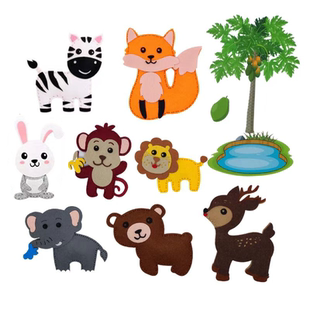 咕咚来了毛毡布教具绘本教具幼儿园表演道具