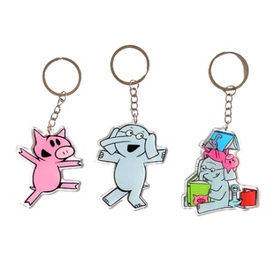 小猪小象钥匙扣亚克力书包挂件创意小礼物绘本周边