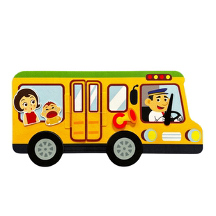 Bus轮子上 The the 巴士童谣儿歌绘本教具毛毡布教具 Wheels