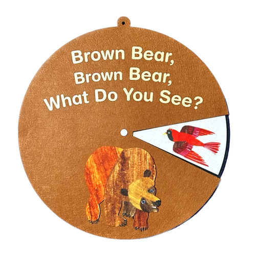 棕熊你在看什么Brown bear what do you see毛毡布转盘绘本教具