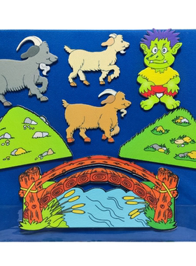 The Three Billy Goats Gruff 三只坏脾气的小山羊绘本故事教具