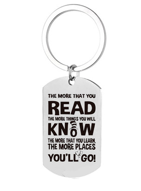 苏斯博士dr seuss舞人心的励志名言军牌不锈钢钥匙扣you'll go