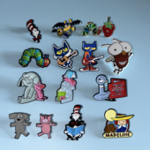 绘本故事人物形象胸针小猪小象苏斯博士皮特猫好饿毛毛虫苍蝇小子