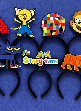 storybook character headband英文原版绘本故事头饰发箍课堂道具