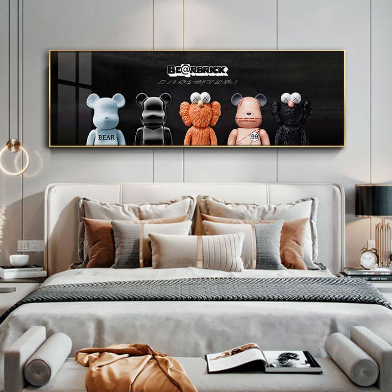 现代简约卡通装饰画暴力熊