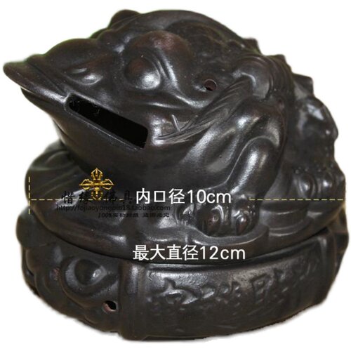 包邮 客厅招财进宝金蝉紫砂香炉 盘香炉熏香炉居室檀香室内摆件