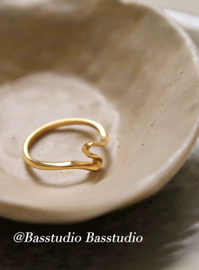 Basstudio 小众设计感莫比乌斯环指环简约日常钛钢戒指轻奢不掉色