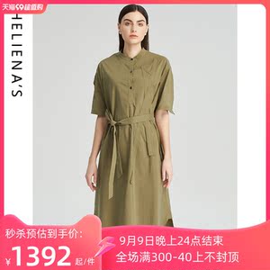 海兰丝2023商场同款棉连衣裙复古轻礼服连衣裙设计感小众春款新款