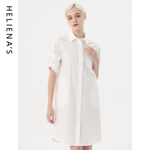 海兰丝奢睿女装连衣裙 法式小香风气质衬衫裙23年夏季新款连衣裙