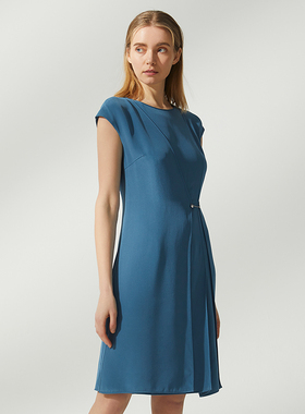 海兰丝奢睿女装商场同款连衣裙桑蚕丝连衣裙收腰时尚S222OP29