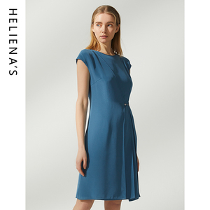 海兰丝奢睿女装商场同款连衣裙桑蚕丝连衣裙收腰时尚S222OP29