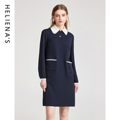 海兰丝2025新款 小香风甜美连衣裙减龄a字版 型连衣裙女