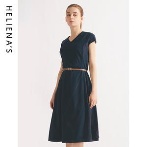 海兰丝 桑蚕丝连衣裙 法式气质连衣裙夏季衬衫裙女2024新款长裙