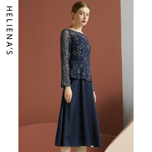 海兰丝假两件通勤高级感连衣裙女