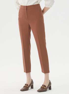 海兰丝铅笔裤高腰显瘦锥形西装裤2024年秋H233SL02