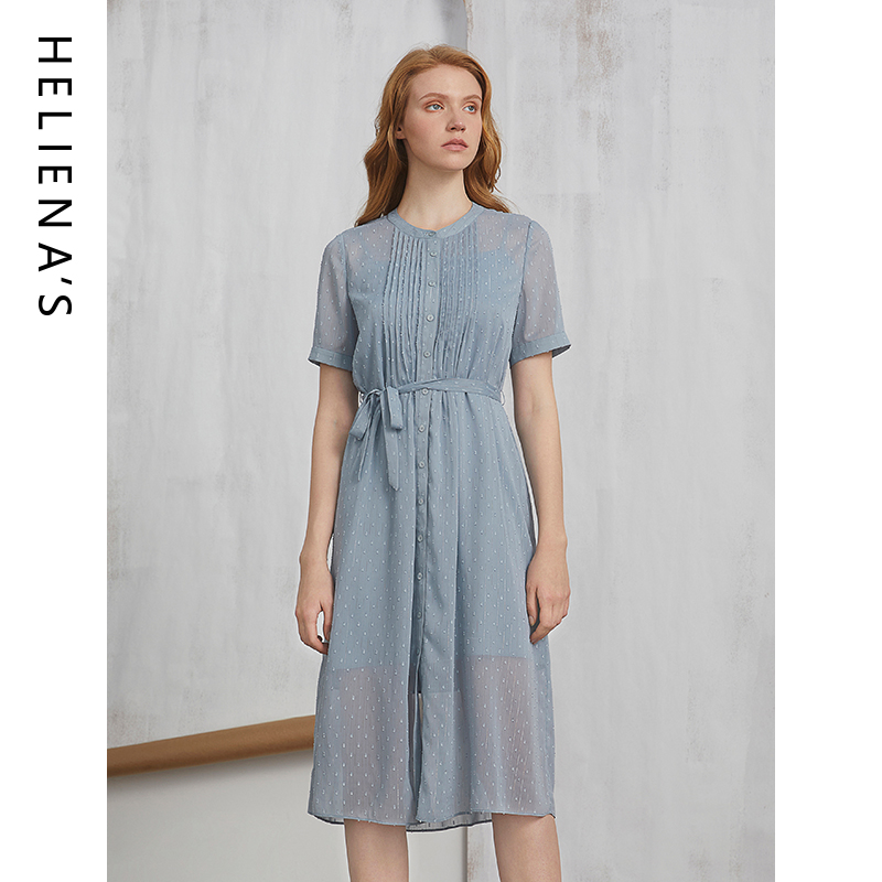 海兰丝奢睿 女装短袖连衣裙  商场同款 春夏新品S212OP42连衣裙