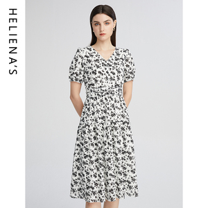 海兰丝波西尼亚法式文艺旅游度假田园碎花裙连衣裙长裙子女夏季