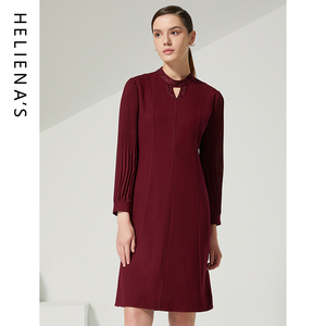 海兰丝棉质圆领连衣裙2024年夏季时尚别致漂亮设计感显瘦连衣裙女