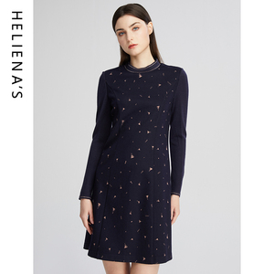 海兰丝羊毛法式连衣裙别致独特高级感气质连衣裙2024年春季裙子