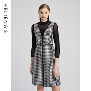 海兰丝小香风连衣裙23年秋季新款复古小香风针织群法式通勤长袖