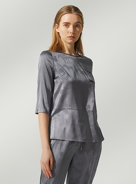 海兰丝奢睿女装商场同款小衫舒适印花休闲小衫S222TS03