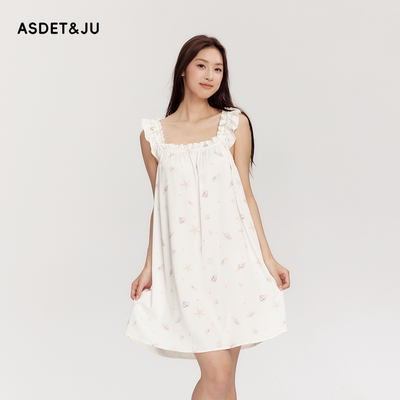 娅茜内衣睡衣女海洋仿丝吊带睡裙