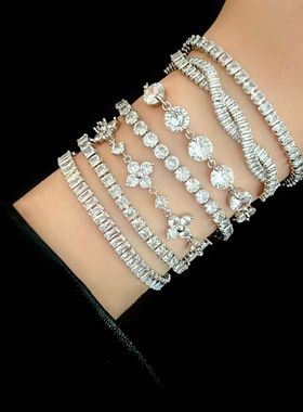 时尚轻奢简约小众设计感锆石手链百搭高级感日常通勤个性气质手饰