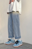 WH30*P50【春夏主打款】港风新品男士直筒宽松九分牛仔裤薄男潮，男装牛仔裤，电商A007-3