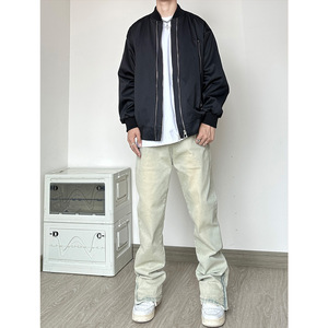 SS18*P60 秋冬新品 男士直筒宽松弹力牛仔裤潮男 百搭美式复古图片