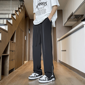 BK07*P60 夏季直筒宽松冰丝速干西裤 直筒宽松版型薄款拖地裤图片