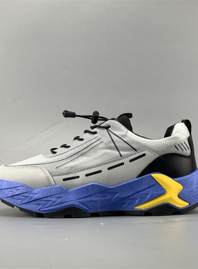 外贸男鞋潮流百搭户外休闲运动鞋免系带春秋款透气轻便厚底老爹鞋