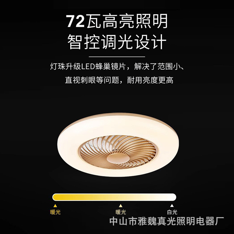 风扇灯卧室吸顶灯现代简约家用餐厅客厅带电风扇一体吊扇LE具