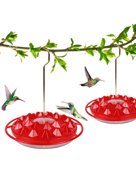 hummingbird feeder悬挂式圆形蜂鸟喂食器新款户外方形花园喂鸟器