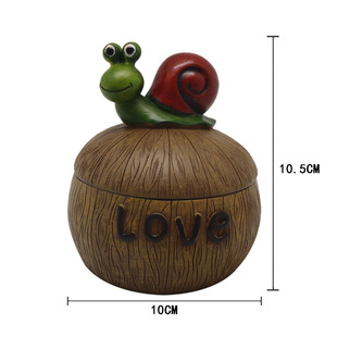 树脂家用客厅办公室网红收灰缸 创意烟灰缸带盖高级感可爱个性