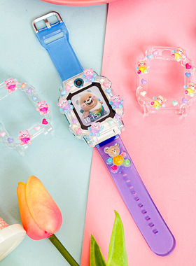 适用于小天才电话手表表带z9/z8少年版z7s/z6Pro卡通小熊保护壳套