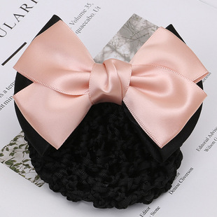 高档空姐头花职业女紫色韩国结银行护士酒店服务员带盘发网兜